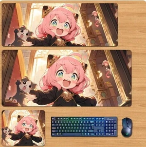 SPY×FAMILY Anya Forger Skin mouse pad Extended Gaming Mouse Pad with Stitched Edges, Large Mouse pad with Non-Slip Rubber Base for Work & Gaming, Office & Home 300/250mm SPY×FAMILY Anya Forger Skin mouse pad Extended Gaming Mouse Pad with Stitched Edges, Large Mouse pad with Non-Slip Rubber Base for Work & Gaming, Office & Home 300/250mm
