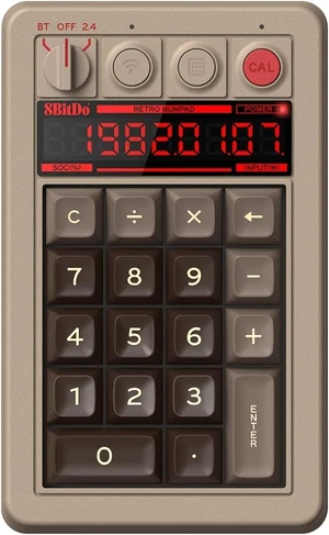 8Bitdo Retro 18 Mechanical Numpad for Windows & Android, C64 Edition
Bluetooth, 2.4G and Wired, Calculator Mode, Retro LED Display, Kailh Box White Switches V2 8Bitdo Retro 18 Mechanical Numpad for Windows & Android, C64 Edition
Bluetooth, 2.4G and Wired, Calculator Mode, Retro LED Display, Kailh Box White Switches V2