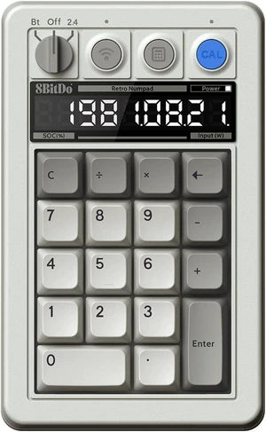 8Bitdo Retro 18 Mechanical Numpad for Windows & Android, C64 Edition
Bluetooth, 2.4G and Wired, Calculator Mode, Retro LED Display, Kailh Box White Switches V2 M Edition 8Bitdo Retro 18 Mechanical Numpad for Windows & Android, C64 Edition
Bluetooth, 2.4G and Wired, Calculator Mode, Retro LED Display, Kailh Box White Switches V2 M Edition