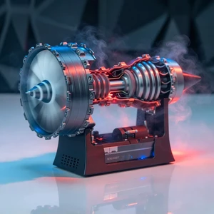 Working Turbofan Jet Engine Desktop Model, Functional Brushless Motor with Forward & Reverse Thrust, USB-C Rechargeable Aircraft Engine Display Ornament for Aviation Enthusiasts Working Turbofan Jet Engine Desktop Model, Functional Brushless Motor with Forward & Reverse Thrust, USB-C Rechargeable Aircraft Engine Display Ornament for Aviation Enthusiasts