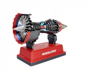 Turbofan Engine Model, Functional Startable Aircraft Jet Engine Replica, DIY Assembly Aerospace Desktop Decor, STEM Educational Toy, 4 Colors Available (Blue / Red / Green / Yellow) Red Turbofan Engine Model, Functional Startable Aircraft Jet Engine Replica, DIY Assembly Aerospace Desktop Decor, STEM Educational Toy, 4 Colors Available (Blue / Red / Green / Yellow) Red