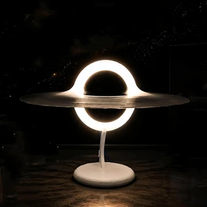 3D-Printed Black Hole Ambient Desk Lamp, Black Hole Night Light & Sculptural Accent Decor for Gaming Setup, Bedroom & Office Desk (White Light) 3D-Printed Black Hole Ambient Desk Lamp, Black Hole Night Light & Sculptural Accent Decor for Gaming Setup, Bedroom & Office Desk (White Light)