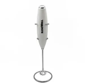 Electric Milk Frother for Matcha and Coffee, Handheld Battery Operated Drink Mixer with Stand, Stainless Steel Whisk, White Electric Milk Frother for Matcha and Coffee, Handheld Battery Operated Drink Mixer with Stand, Stainless Steel Whisk, White