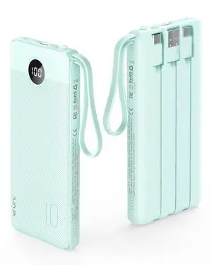 Portable Charger, 22.5W Fast Charging Power Bank Builtin 4 Cables Portable Charger, 22.5W Fast Charging Power Bank Builtin 4 Cables