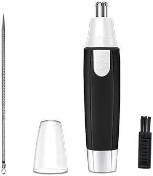Nose Hair Trimmer for Men and WomenProfessional Painless Clean Nasal Ear & Facial Hair Electric TrimmerBattary-Operated Eyebrow ClipperDual Edge Blades for Easy Cleansing Black Nose Hair Trimmer for Men and WomenProfessional Painless Clean Nasal Ear & Facial Hair Electric TrimmerBattary-Operated Eyebrow ClipperDual Edge Blades for Easy Cleansing Black