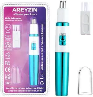 Ear and Nose Hair Trimmer Clipper - 2026 Professional Painless Ladies Eyebrow & Facial Hair Trimmer for Men Women,Battery-Operated,with IPX7 Waterproof Dual Edge Blades for Easy Cleansing Ear and Nose Hair Trimmer Clipper - 2026 Professional Painless Ladies Eyebrow & Facial Hair Trimmer for Men Women,Battery-Operated,with IPX7 Waterproof Dual Edge Blades for Easy Cleansing