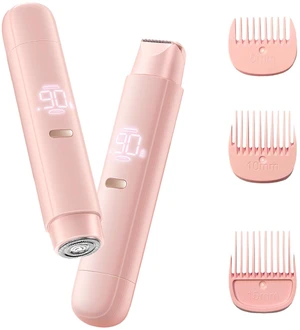 Bikini Trimmer for Women, 2 in 1 Electric Razor for Women Body Underarm Pubic Hair, Rechargeable LED Display Electric Trimmer Bikini Trimmer for Women, 2 in 1 Electric Razor for Women Body Underarm Pubic Hair, Rechargeable LED Display Electric Trimmer