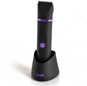 Electric Body Hair Trimmer - Groin Trimmer for Men - Bikini Trimmer Women - Wet/Dry Shaver Groomer, Replaceable Ceramic Blade Heads, USB Recharge Dock, Waterproof Hygiene Razor, Black Violet Electric Body Hair Trimmer - Groin Trimmer for Men - Bikini Trimmer Women - Wet/Dry Shaver Groomer, Replaceable Ceramic Blade Heads, USB Recharge Dock, Waterproof Hygiene Razor, Black Violet