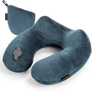 Inflatable Travel Pillow for Sleeping Airplane - Inflatable Neck Pillow for Traveling on Plane with Washable Cover, Blow up Neck Travel Pillow for Airplanes, Cars - Portable and Comfortable Inflatable Travel Pillow for Sleeping Airplane - Inflatable Neck Pillow for Traveling on Plane with Washable Cover, Blow up Neck Travel Pillow for Airplanes, Cars - Portable and Comfortable