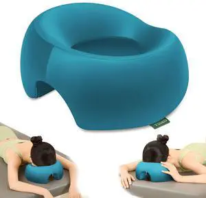 Memory Foam Prone Massage Pillow - Ergonomic Face Down Pillow for Massage Table, Home Sleeping & Post-Surgery Recovery Comfortable Face-Down Sleeping & Spa Use (Klein Blue) Memory Foam Prone Massage Pillow - Ergonomic Face Down Pillow for Massage Table, Home Sleeping & Post-Surgery Recovery Comfortable Face-Down Sleeping & Spa Use (Klein Blue)