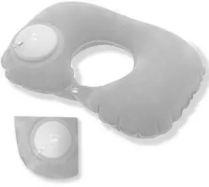 Original Neckrest Inflatable Pillow, Waterproof Neck Pillow for Neck Support at the Beach, Pool + Airport Travel with Fully Adjustable Firmness and Included Carrying Pouch, Grey Original Neckrest Inflatable Pillow, Waterproof Neck Pillow for Neck Support at the Beach, Pool + Airport Travel with Fully Adjustable Firmness and Included Carrying Pouch, Grey