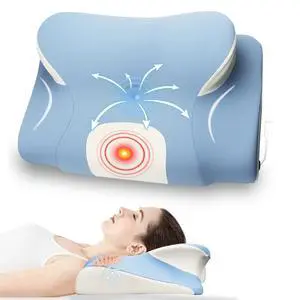 Heated Cervical Pillow for Neck Pain Relief, Ergonomic Side Sleeper Pillow, Orthopedic Memory Foam Pillows for Side, Back, Stomach Sleepers Heated Cervical Pillow for Neck Pain Relief, Ergonomic Side Sleeper Pillow, Orthopedic Memory Foam Pillows for Side, Back, Stomach Sleepers