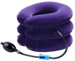Cervical Neck Traction Device Inflatable Neck Stretcher, Easy to Use for Chronic Neck and Shoulder Pain Relief Traction Spine Alignment, Neck Cervical BracePurple Cervical Neck Traction Device Inflatable Neck Stretcher, Easy to Use for Chronic Neck and Shoulder Pain Relief Traction Spine Alignment, Neck Cervical BracePurple