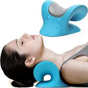 Comfortable Neck Stretcher for Neck Pain Relief, Neck and Shoulder Relaxer Cervical Neck Traction Device for TMJ Pain Relief and Muscle Relax, Cervical Spine Alignment Chiropractic Pillow Comfortable Neck Stretcher for Neck Pain Relief, Neck and Shoulder Relaxer Cervical Neck Traction Device for TMJ Pain Relief and Muscle Relax, Cervical Spine Alignment Chiropractic Pillow
