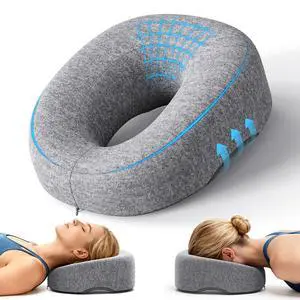 Face Down Pillow for Massage Table, Memory Foam for Prone Down Sleeping, BBL Pillow After Eye Surgery & Vitrectomy Recovery, Face Cradle, Massage Headrest for Bed, Gray Face Down Pillow for Massage Table, Memory Foam for Prone Down Sleeping, BBL Pillow After Eye Surgery & Vitrectomy Recovery, Face Cradle, Massage Headrest for Bed, Gray