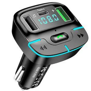 Bluetooth Car Adapter, Wireless Radio Adapter USB C Car Charger MP3 FM Transmitter, Support U Disk/Hands Free Calling Bluetooth Car Adapter, Wireless Radio Adapter USB C Car Charger MP3 FM Transmitter, Support U Disk/Hands Free Calling