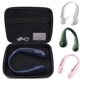 Hand Free Personal Fan Case for Rechargeable Neck FansNeck Hanging Fan Travel Case USB Rechargeable Personal Fan Storage BoxCase Only Hand Free Personal Fan Case for Rechargeable Neck FansNeck Hanging Fan Travel Case USB Rechargeable Personal Fan Storage BoxCase Only