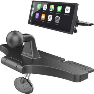 CD Slot Car Mount for Portable CarPlay Screens, Adjustable Angles, Low Profile and Sleek, Integrated Mounting Solution for in-Car Android Display Monitors (No Bracket Mount) CD Slot Car Mount for Portable CarPlay Screens, Adjustable Angles, Low Profile and Sleek, Integrated Mounting Solution for in-Car Android Display Monitors (No Bracket Mount)