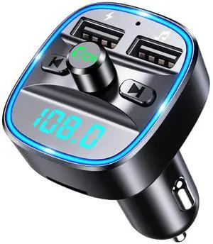 (Upgraded) COMSOON FM Transmitter, Bluetooth Car Adapter MP3 Player, Hands-Free Calling, Dual USB Ports (5V/2.4A & 1A), LED Screen, Support SD/TF Card Flash Drive (Upgraded) COMSOON FM Transmitter, Bluetooth Car Adapter MP3 Player, Hands-Free Calling, Dual USB Ports (5V/2.4A & 1A), LED Screen, Support SD/TF Card Flash Drive