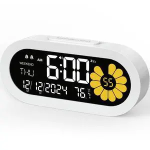 Digital Alarm Clock for Bedroom: Dual Alarm Bedside Clock VA LCD Display with Seconds, 9-Minute Snooze and Weekend Mode, 3 Brightness, 4 Alarms and 3 Volume LevelsType C & Battery Included Digital Alarm Clock for Bedroom: Dual Alarm Bedside Clock VA LCD Display with Seconds, 9-Minute Snooze and Weekend Mode, 3 Brightness, 4 Alarms and 3 Volume LevelsType C & Battery Included