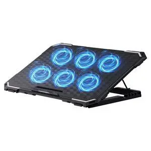Laptop Cooling Pad with 6 Cooling Fans, Cooling Pad for Laptop Fan 13-15.6 Inch, Laptop Cooler Stand with 6 Height Adjustable, Notebook Cooler Pad with Two USB Port Laptop Cooling Pad with 6 Cooling Fans, Cooling Pad for Laptop Fan 13-15.6 Inch, Laptop Cooler Stand with 6 Height Adjustable, Notebook Cooler Pad with Two USB Port