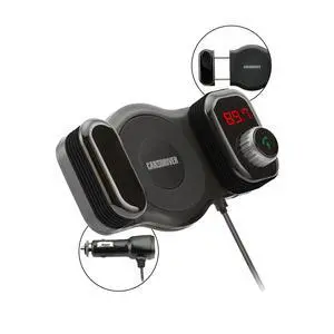 Bluetooth FM Transmitter & Vent Phone Mount Wireless Audio Adapter with TF Card Slot, Hands-Free Calling, USB Charging Port, Siri Compatible, Universal Car Radio Receiver Bluetooth FM Transmitter & Vent Phone Mount Wireless Audio Adapter with TF Card Slot, Hands-Free Calling, USB Charging Port, Siri Compatible, Universal Car Radio Receiver