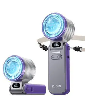 Portable Handheld Turbo Fan with Ice Cooling, Rechargeable Personal Fan, Up to 15Hrs Cooling, 100 Speeds 25000RPM Powerful Portable Fan for Travel Outdoor,120° Adjustable, LED Display (Grey) Portable Handheld Turbo Fan with Ice Cooling, Rechargeable Personal Fan, Up to 15Hrs Cooling, 100 Speeds 25000RPM Powerful Portable Fan for Travel Outdoor,120° Adjustable, LED Display (Grey)