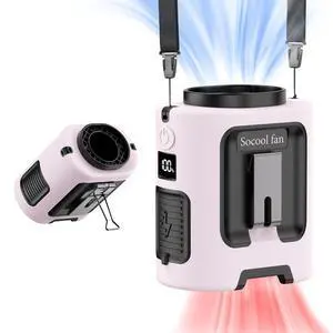 Socool Portable Waist Fan Clip on Wearable Belt, Mini Personal Fans Rechargeable, 4 Speeds 13000RPM, 25H Cooling Shirt Fan Battery Operated, Neck Fan Hanging for Outdoor Camping Travel Jobsite Socool Portable Waist Fan Clip on Wearable Belt, Mini Personal Fans Rechargeable, 4 Speeds 13000RPM, 25H Cooling Shirt Fan Battery Operated, Neck Fan Hanging for Outdoor Camping Travel Jobsite