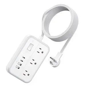 Extension Cord 15 ft, Power Strip with 6 Outlets 4 USB Charger(2 USB C Port), Flat Plug Outlet Extender Long Cord, Protection for Indoor, Home, Office Supplies, Dorm Room Essentials Extension Cord 15 ft, Power Strip with 6 Outlets 4 USB Charger(2 USB C Port), Flat Plug Outlet Extender Long Cord, Protection for Indoor, Home, Office Supplies, Dorm Room Essentials