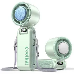 Pro Handheld Portable Fan with Ice Cooler: 199-Speed 5500mAh Rechargeable Handheld Fan, 12H Time Hand Cooling Personal Fans with 20000 RPM Air Turbo Tech for Travel Outdoor (Green) Pro Handheld Portable Fan with Ice Cooler: 199-Speed 5500mAh Rechargeable Handheld Fan, 12H Time Hand Cooling Personal Fans with 20000 RPM Air Turbo Tech for Travel Outdoor (Green)