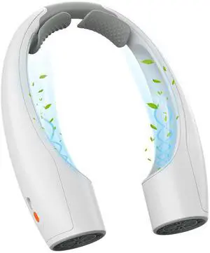 AI Portable Neck Fan with 4 Adjustable Speeds, 4000mAh Battery Powered USB-C Rechargeable Fan, Hands-Free 360° Cooling Neck Fan, Wearable, Ultra-Quiet Personal Fan for Women Men Office Travel(White) AI Portable Neck Fan with 4 Adjustable Speeds, 4000mAh Battery Powered USB-C Rechargeable Fan, Hands-Free 360° Cooling Neck Fan, Wearable, Ultra-Quiet Personal Fan for Women Men Office Travel(White)