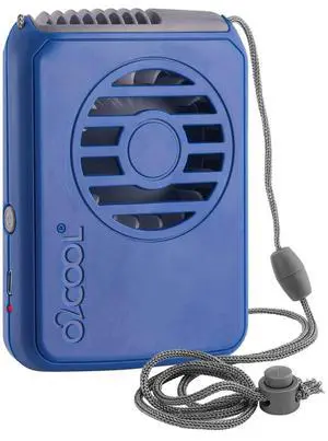 Personal Travel Rechargeable Battery Powered Neck Cooling Fan, Single Pack (Dark Blue) Personal Travel Rechargeable Battery Powered Neck Cooling Fan, Single Pack (Dark Blue)