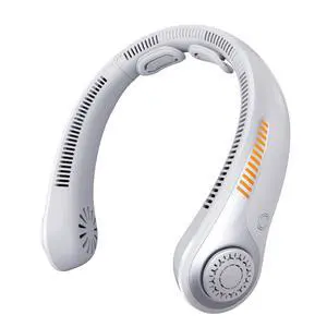 Portable Neck Fan - Rechargeable Personal Fan with Neck Support, 5000mAh, 5-Speed Quiet, Lightweight Long Lasting Bladeless Fan, Wearable Cooling Fan for Hot Flashes, Travel, Gifts for Men Women Portable Neck Fan - Rechargeable Personal Fan with Neck Support, 5000mAh, 5-Speed Quiet, Lightweight Long Lasting Bladeless Fan, Wearable Cooling Fan for Hot Flashes, Travel, Gifts for Men Women