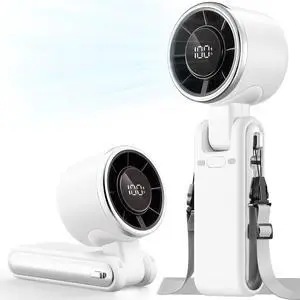 Portable Handheld Turbo Fan - 5 Gear High Speed 4000mAh Rechargeable Mini Personal Hand Fan Blow Cold Air, Battery Operated Travel Essentials, Beach Vacation, Gifts for Women, Men (White) Portable Handheld Turbo Fan - 5 Gear High Speed 4000mAh Rechargeable Mini Personal Hand Fan Blow Cold Air, Battery Operated Travel Essentials, Beach Vacation, Gifts for Women, Men (White)
