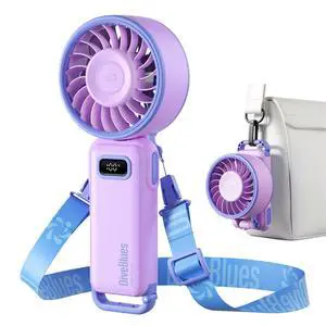 Portable Turbo Fan, Purple Personal Neck Fan, Small Travel Fan Portable Turbo Fan, Purple Personal Neck Fan, Small Travel Fan