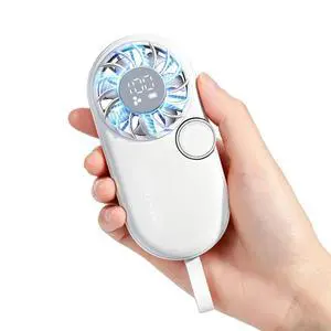Small Portable Handheld Fan,5- Speeds Powerful Mini Personal Fan, Rechargeable Fans with Smart LED Display,Lightweigh, for Outdoor,Women Makeup, Kids,Summer Gifts for Girl & Women (White) Small Portable Handheld Fan,5- Speeds Powerful Mini Personal Fan, Rechargeable Fans with Smart LED Display,Lightweigh, for Outdoor,Women Makeup, Kids,Summer Gifts for Girl & Women (White)