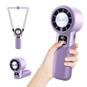 High-Speed Portable Handheld Turbo Fan with Ice Cooler, LED Display, 3600mAh Rechargeable Fan, Up to 9H Runtime, 90°Foldable Mini Fans for Travel, Commute, Outdoor, Gifts for Women Men High-Speed Portable Handheld Turbo Fan with Ice Cooler, LED Display, 3600mAh Rechargeable Fan, Up to 9H Runtime, 90°Foldable Mini Fans for Travel, Commute, Outdoor, Gifts for Women Men