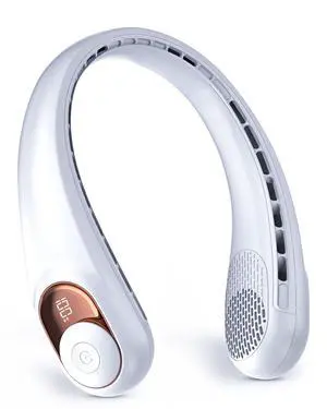 Neck Fan, Personal Fan with LED Display, USB-C Rechargeable, 4000mAh-Battery, 3-Speed Adjustment & Whisper-Quiet Operation, Perfect for Home, Travel, Sports Neck Fan, Personal Fan with LED Display, USB-C Rechargeable, 4000mAh-Battery, 3-Speed Adjustment & Whisper-Quiet Operation, Perfect for Home, Travel, Sports