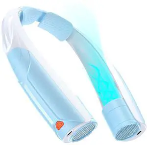 Portable Neck Fan with 6000mAh Battery, USB-C Rechargeable, Blue Hands-Free Personal Fan 6 Speeds, 6-20Hrs Cooling for Outdoor Sports/Gym/Office, Adjustable 11oz Lightweight, Neck Cooler Portable Neck Fan with 6000mAh Battery, USB-C Rechargeable, Blue Hands-Free Personal Fan 6 Speeds, 6-20Hrs Cooling for Outdoor Sports/Gym/Office, Adjustable 11oz Lightweight, Neck Cooler