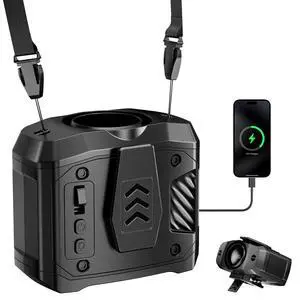 Portable Waist Fan Wearable Belt Fan Clip on Fan for Shirt, 40H Max Personal Cooling, for Camping, Outdoor, Jobsite, Travel, Black (Black) Portable Waist Fan Wearable Belt Fan Clip on Fan for Shirt, 40H Max Personal Cooling, for Camping, Outdoor, Jobsite, Travel, Black (Black)