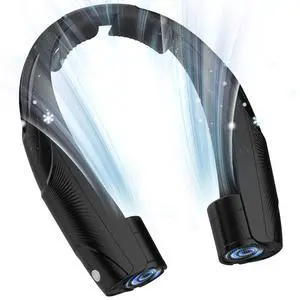 Neck Fan, 6000mAh USB Rechargeable Hands Free Personal Fan, 6 Speeds Adjustable Portable Neck Fans, Faster Cooling Wearable Fan, Ultra Quiet for Outdoor, Travel, Home, Office - Black Neck Fan, 6000mAh USB Rechargeable Hands Free Personal Fan, 6 Speeds Adjustable Portable Neck Fans, Faster Cooling Wearable Fan, Ultra Quiet for Outdoor, Travel, Home, Office - Black