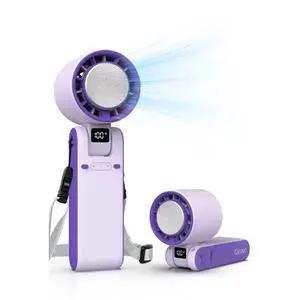 Portable Fan Hand held Fan 4000mAh Rechargeable Fan Portable Battery Operated Fan with 100-Speed Stepless Adjustment Quiet Mini AC Fan with Ice Cooling Personal Fan for Travel Outdoor Makeup Portable Fan Hand held Fan 4000mAh Rechargeable Fan Portable Battery Operated Fan with 100-Speed Stepless Adjustment Quiet Mini AC Fan with Ice Cooling Personal Fan for Travel Outdoor Makeup