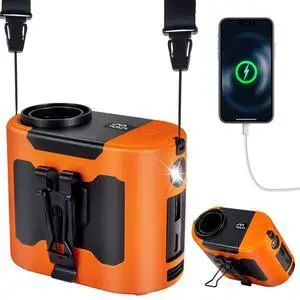 2025 Portable Waist Fan 40H14800mAh Rechargeable Wearable Shirt Clip Fan with Light, 16000 RPM Cooling Neck Body, Powerful 5 Speeds Belt Personal Cooling Fans for Outdoor Jobsite Camping Travel 2025 Portable Waist Fan 40H14800mAh Rechargeable Wearable Shirt Clip Fan with Light, 16000 RPM Cooling Neck Body, Powerful 5 Speeds Belt Personal Cooling Fans for Outdoor Jobsite Camping Travel