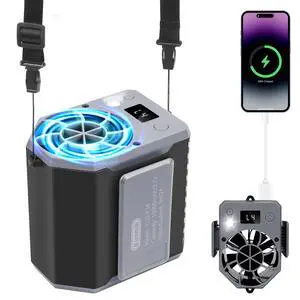 Portable Waist Fan, 10000mAh Rechargeable Belt Clip Fan, 10000RPM 4 Speeds, 24H Working Time, Hands-Free Wearable Design for Outdoor Workers, Camping, Hiking Portable Waist Fan, 10000mAh Rechargeable Belt Clip Fan, 10000RPM 4 Speeds, 24H Working Time, Hands-Free Wearable Design for Outdoor Workers, Camping, Hiking
