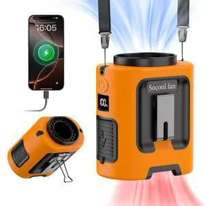Socool Portable Waist Fan Clip on Wearable Belt 5000mAh Rechargeable Personal Fans, 25H Shirt Fan Cooling, 4 Speeds 13000RPM Battery Operated, Neck Fan Hanging for Outdoor Camping Travel Jobsite Socool Portable Waist Fan Clip on Wearable Belt 5000mAh Rechargeable Personal Fans, 25H Shirt Fan Cooling, 4 Speeds 13000RPM Battery Operated, Neck Fan Hanging for Outdoor Camping Travel Jobsite