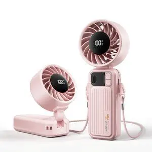 Portable Handheld Fan,100 Speed Mini FansPersonal Cooling, 4000mAh Rechargeable Battery Max 16 Hours, 3-in-1 Desk & Hand & Neck, Summer Gift for Outdoor, Travel, Beach, Office (Pink) Portable Handheld Fan,100 Speed Mini FansPersonal Cooling, 4000mAh Rechargeable Battery Max 16 Hours, 3-in-1 Desk & Hand & Neck, Summer Gift for Outdoor, Travel, Beach, Office (Pink)