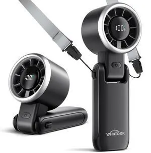 Portable Handheld Turbo Fan: 12m/s Strong Wind 15000RPM High Speed Mini Fan, 4000mAh Battery Rechargeable Personal Fan with LED Display, 3 in 1 Foldable Fan for Tech Gift, (Black) Portable Handheld Turbo Fan: 12m/s Strong Wind 15000RPM High Speed Mini Fan, 4000mAh Battery Rechargeable Personal Fan with LED Display, 3 in 1 Foldable Fan for Tech Gift, (Black)