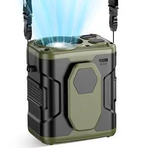 Upgraded Waist Fan Clip On, Wearable Belt/Neck Personal Fan with Light, 5 Speeds Strong Airflow Cooling for Outdoor Jobsite Camping Travel Upgraded Waist Fan Clip On, Wearable Belt/Neck Personal Fan with Light, 5 Speeds Strong Airflow Cooling for Outdoor Jobsite Camping Travel