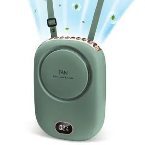 Portable Neck Fan, Hanging Neck Fan Hands Free with Adjustable Lanyard and Bracket, USB Rechargeable Bladeless Mini Fans Portable, 3 Speeds for Women Kids Outdoor Travel, Green Portable Neck Fan, Hanging Neck Fan Hands Free with Adjustable Lanyard and Bracket, USB Rechargeable Bladeless Mini Fans Portable, 3 Speeds for Women Kids Outdoor Travel, Green