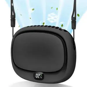 Portable Neck Fan, Handheld Mini Fan, Personal Fan USB Rechargeable, 5 Speed Adjustable, Hands Free Wearable Fan for Kids Woman Man Home Outdoor Travel Black Portable Neck Fan, Handheld Mini Fan, Personal Fan USB Rechargeable, 5 Speed Adjustable, Hands Free Wearable Fan for Kids Woman Man Home Outdoor Travel Black